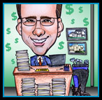 Accountant caricature
