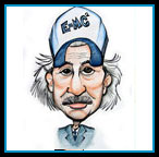 Albert Einstein caricature